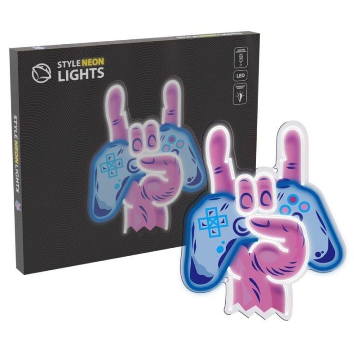 LED neoninis šviestuvas su rankos ir valdiklio motyvu Manta SNL109MT