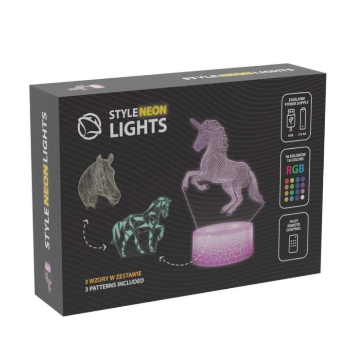 LED dekoratyvinio šviestuvo rinkinys su arklių motyvais Manta SNL116RGB