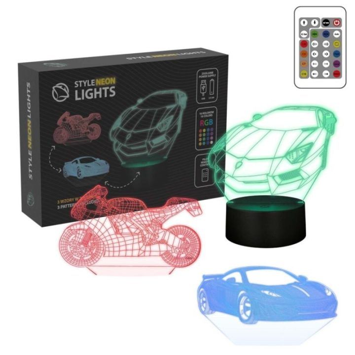 Dekoratyvinis LED šviestuvas su transporto priemonės motyvu Manta SNL120RGB