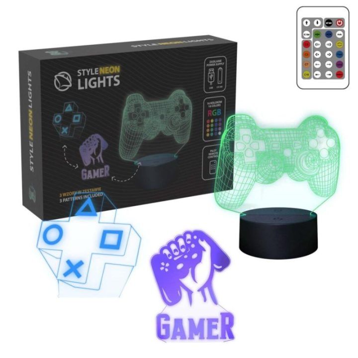 Dekoratyvinis LED šviestuvas su 3D efektu Manta SNL122RGB