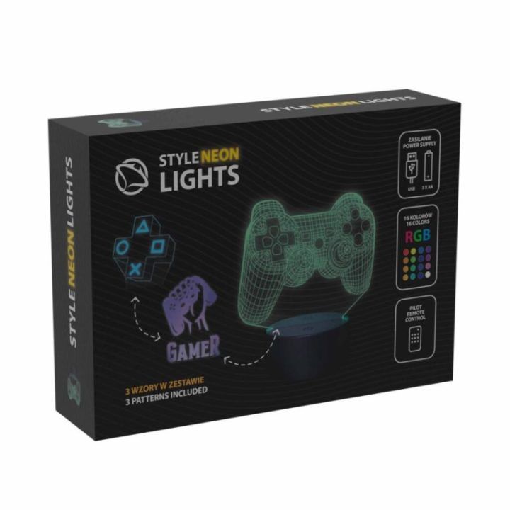 Dekoratyvinis LED šviestuvas su 3D efektu Manta SNL122RGB