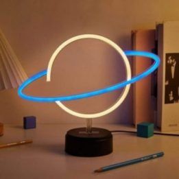 LED dekoratyvinis šviestuvas su jutikliniu mygtuku Manta SNL38BLT, mėlynas su baltu
