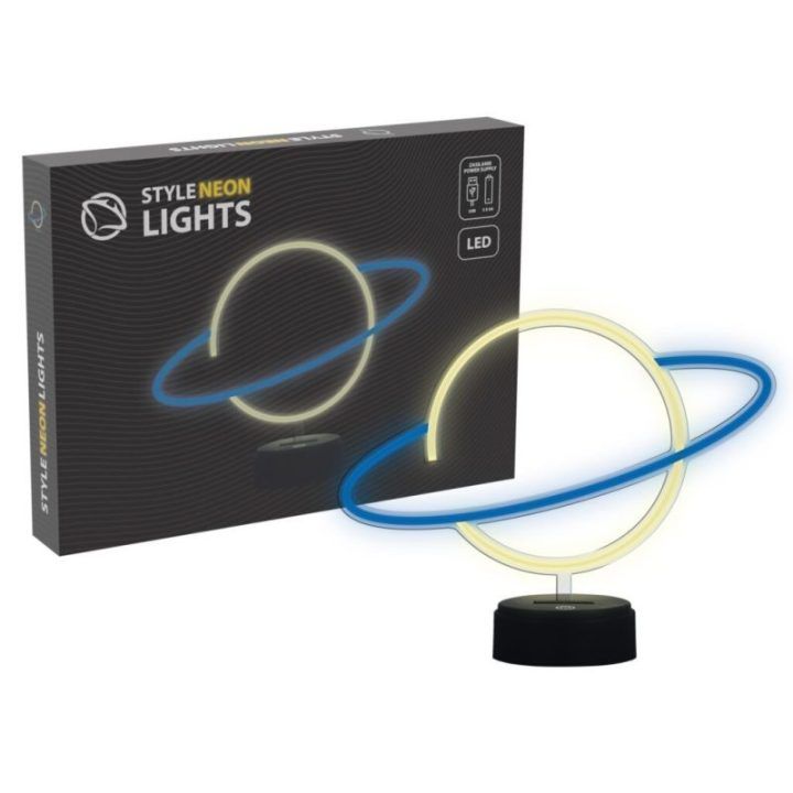 LED dekoratyvinis šviestuvas su jutikliniu mygtuku Manta SNL38BLT, mėlynas su baltu