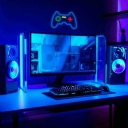 Neoninė LED lempa su žaidimų valdiklio motyvu Manta Style Neon Lights