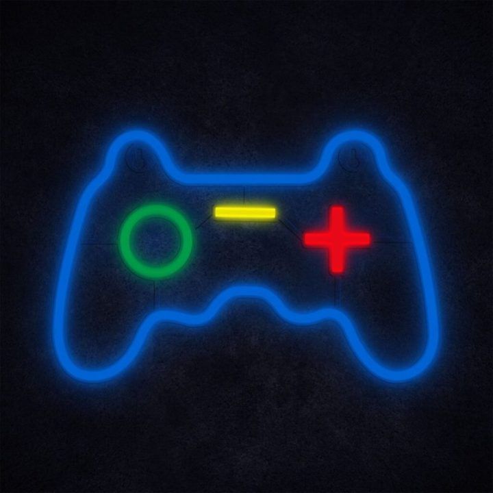 Neoninė LED lempa su žaidimų valdiklio motyvu Manta Style Neon Lights