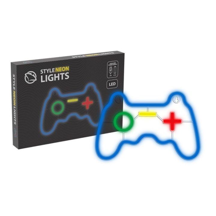 Neoninė LED lempa su žaidimų valdiklio motyvu Manta Style Neon Lights