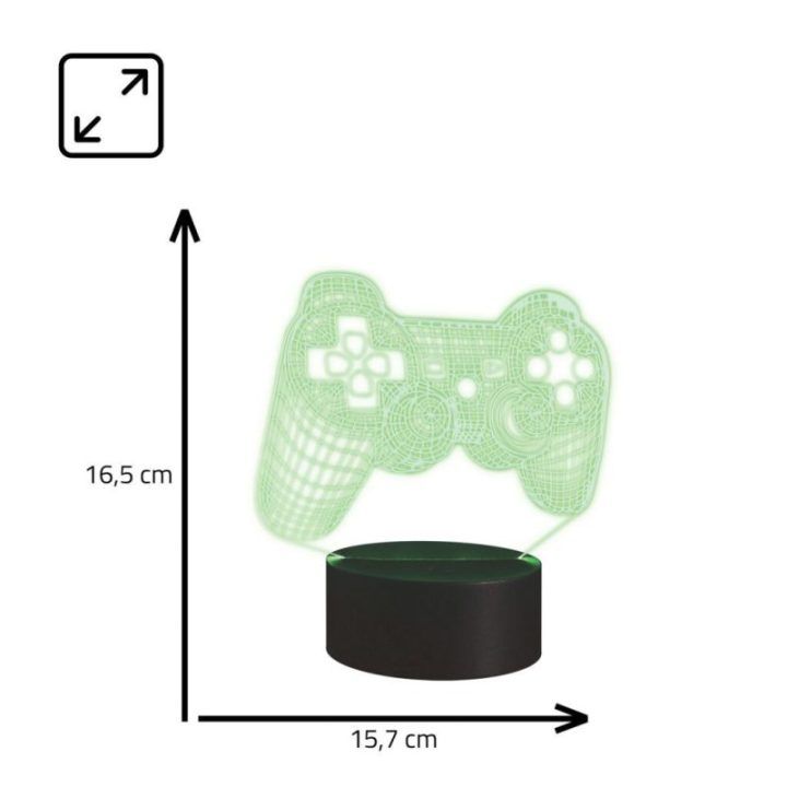 Dekoratyvinis RGB LED šviestuvas su 3D žaidimų valdiklio motyvu Manta SNL57RGB