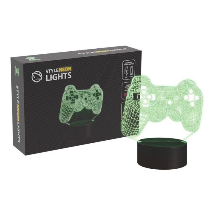 Dekoratyvinis RGB LED šviestuvas su 3D žaidimų valdiklio motyvu Manta SNL57RGB