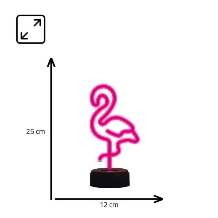 Dekoratyvinis LED šviestuvas su flamingo motyvu Manta SNL79PK, rožinis