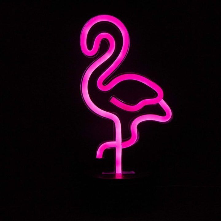 Dekoratyvinis LED šviestuvas su flamingo motyvu Manta SNL79PK, rožinis