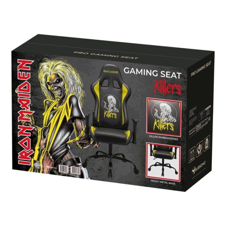 Žaidimų kėdė Iron Maiden Killers su 3D reguliuojamais porankiais Subsonic