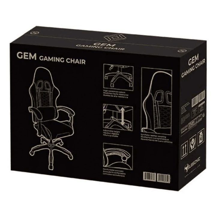 Žaidimų kėdė su aukščio ir pasvirimo reguliavimu Subsonic GEM, juoda