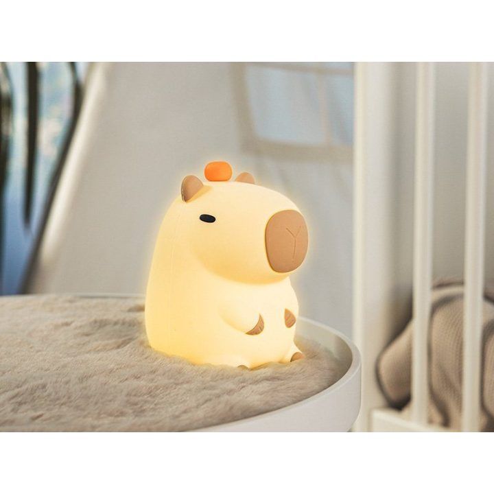 Kapibaros formos dekoratyvinis LED šviestuvas Tracer Capybara, smėlio spalvos
