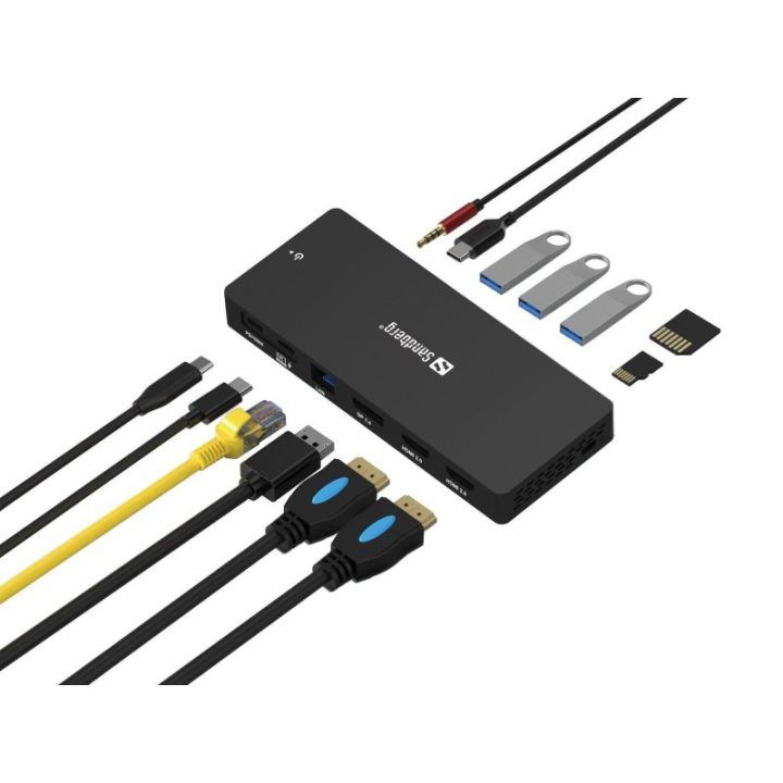 USB-C prijungimo stotelė Sandberg, 13 jungčių