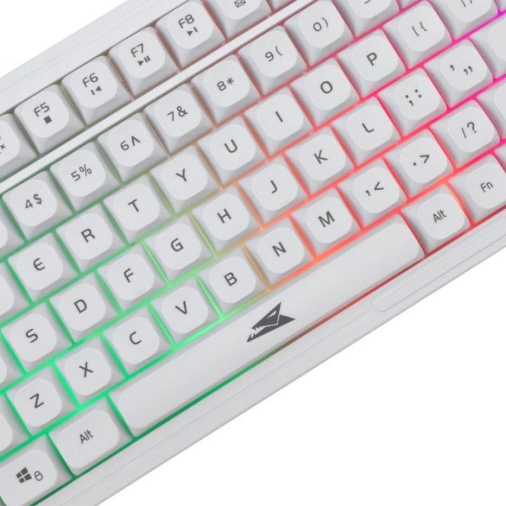 Žaidimų klaviatūros ir pelės rinkinys Baracuda ORCA-W, baltas