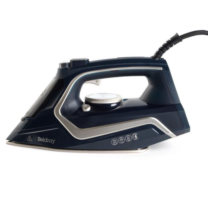 Garų lygintuvas Beldray Ultra Sleek, 2600 W, tamsiai mėlynas su platinos spalvos apdaila