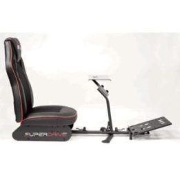 Lenktynių simuliatoriaus kokpitas su reguliuojama vairo atrama Subsonic Superdrive DPZ V2