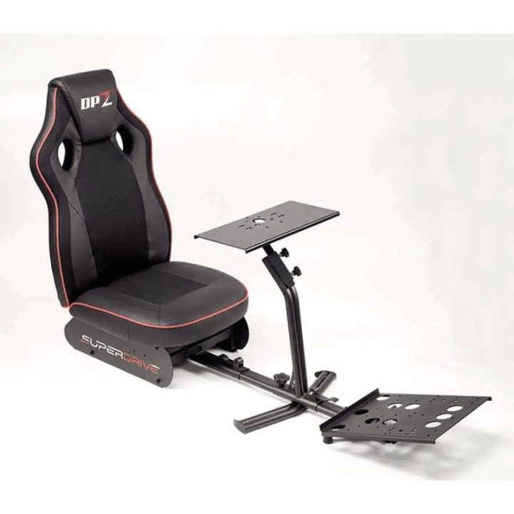 Lenktynių simuliatoriaus kokpitas su reguliuojama vairo atrama Subsonic Superdrive DPZ V2