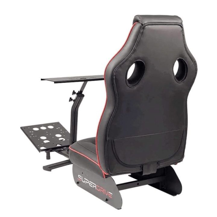 Lenktynių simuliatoriaus kokpitas su reguliuojama vairo atrama Subsonic Superdrive DPZ V2