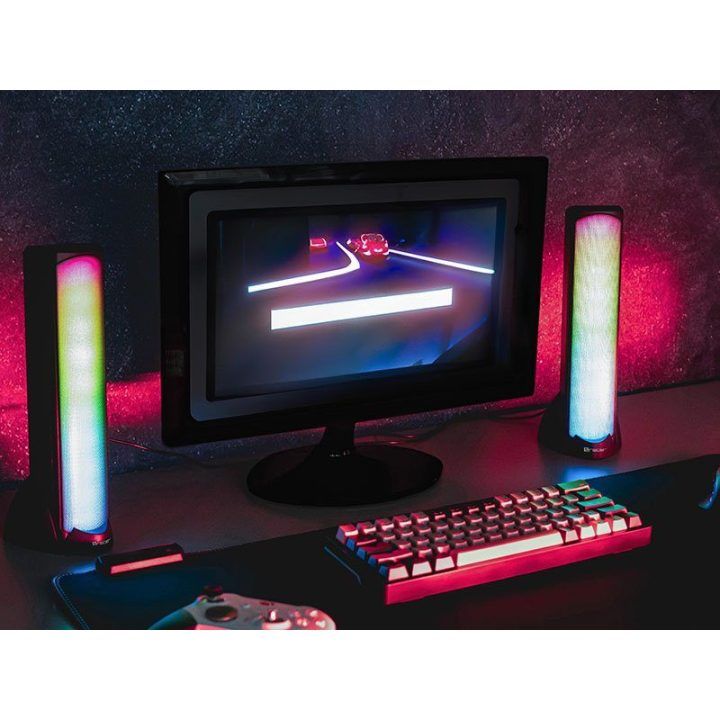 Kolonėlės 2.0 su Bluetooth ir RGB apšvietimu Tracer Sigma, 10 W