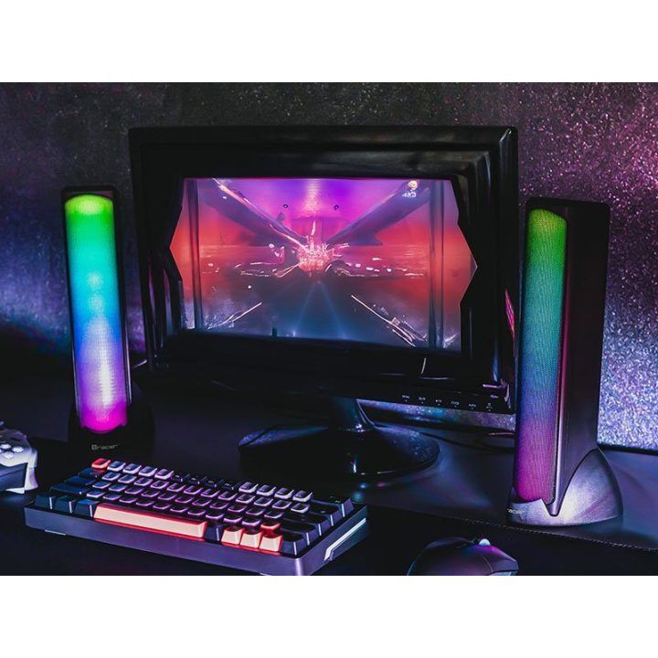 Kolonėlės 2.0 su Bluetooth ir RGB apšvietimu Tracer Sigma, 10 W