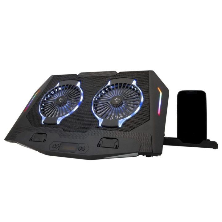 Nešiojamojo kompiuterio aušinimo stovas White Shark Ice Shadow GCP-10, iki 17,3 colio, juodas