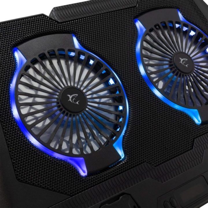 Nešiojamojo kompiuterio aušinimo stovas White Shark Ice Shadow GCP-10, iki 17,3 colio, juodas