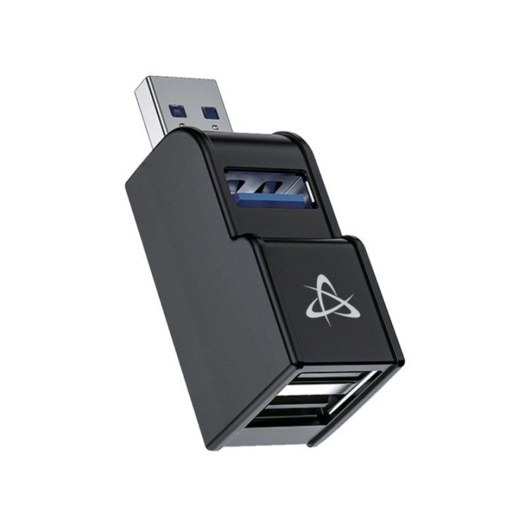 USB-A šakotuvas su 3 prievadais Sbox H-606, juodas