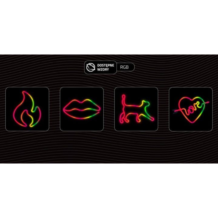Neoninis šviestuvas su liepsnos motyvu Manta SNL58RGB