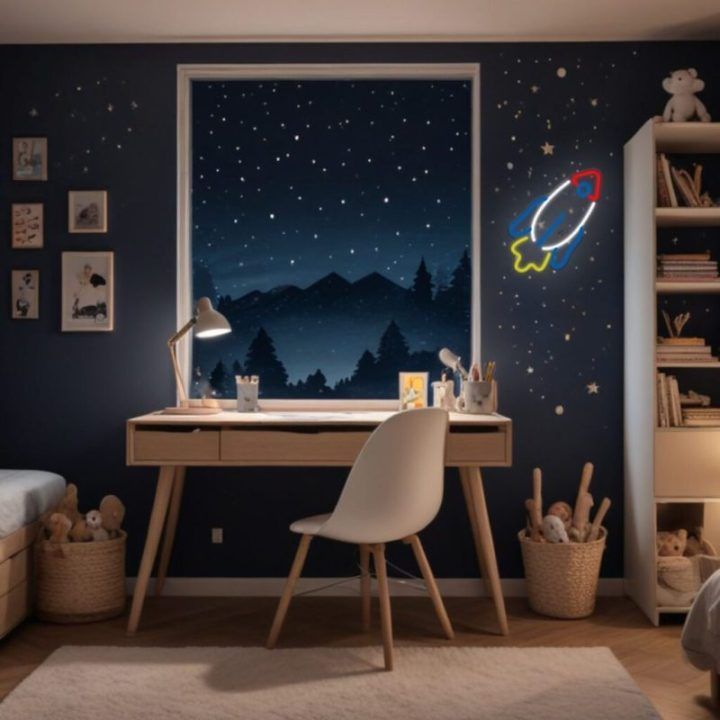 Neoninė LED lempa su raketos motyvu Manta SNL91MT