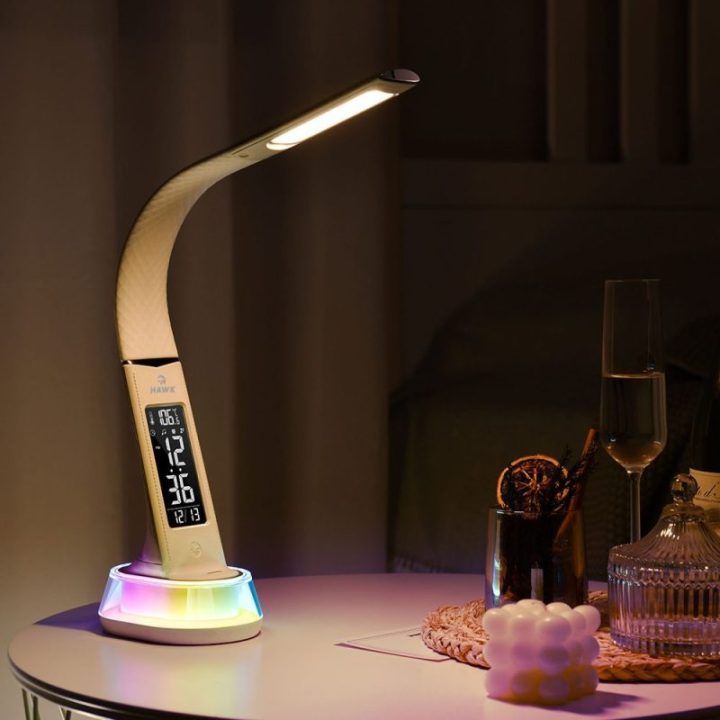 Stalinė lempa su RGB apšvietimu Hawk HW-LAMP05, balta