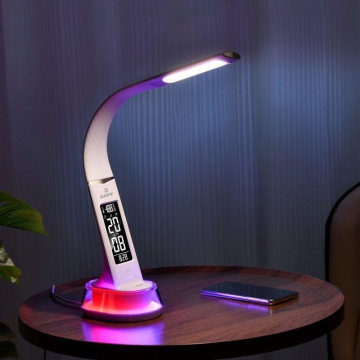 Stalinė lempa su RGB apšvietimu Hawk HW-LAMP05, balta