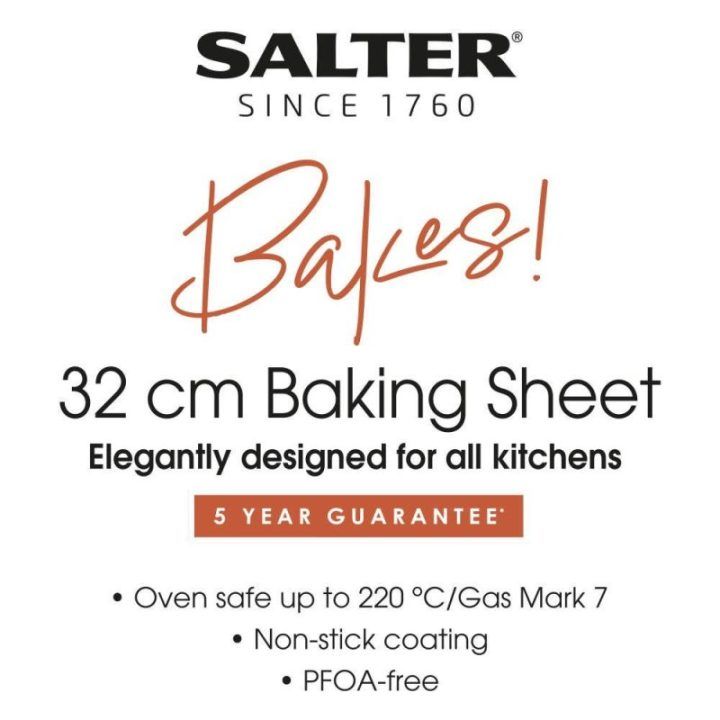 Kepimo skarda Salter Bakes, 32 cm, juoda