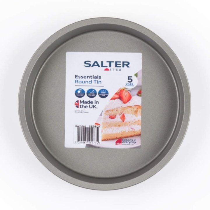 Apvali kepimo forma su nepridegančia danga Salter Essentials, 21 cm, pilka