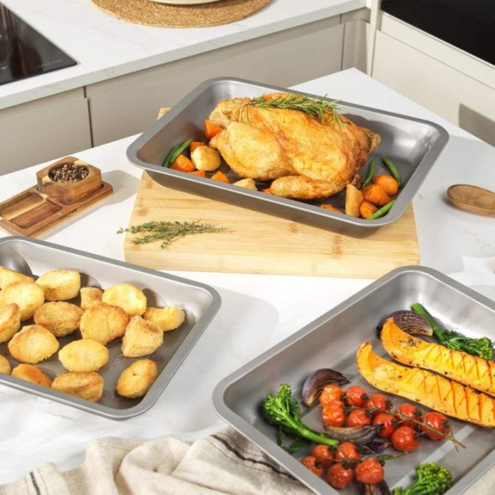 Kepimo skardų rinkinys Salter Essentials, 3 vnt., pilkas