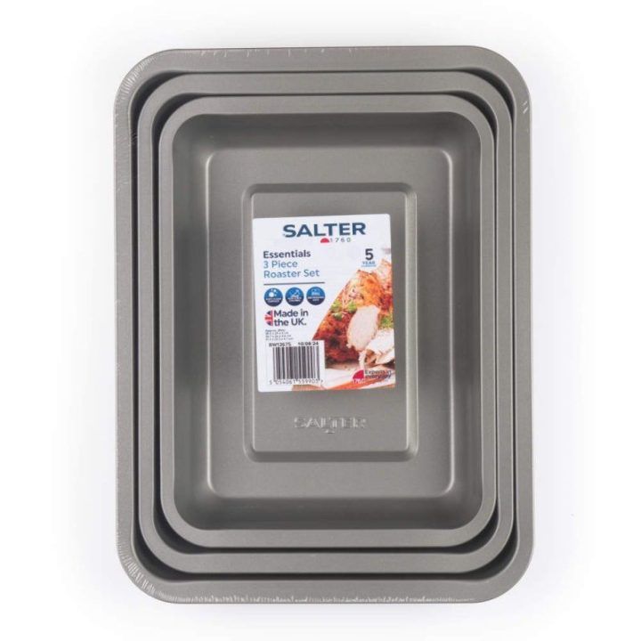 Kepimo skardų rinkinys Salter Essentials, 3 vnt., pilkas