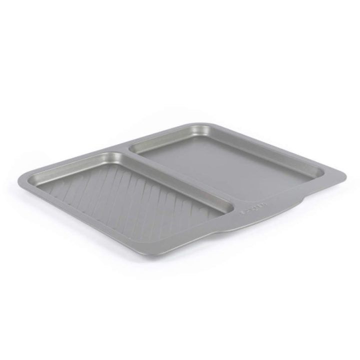 Padalinta kepimo skarda su nepridegančia danga Salter Essentials, 1,8 × 35,5 × 40 cm, pilka