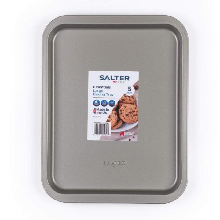 Kepimo skarda su nepridegančia danga Salter Essentials, 41 cm, pilka