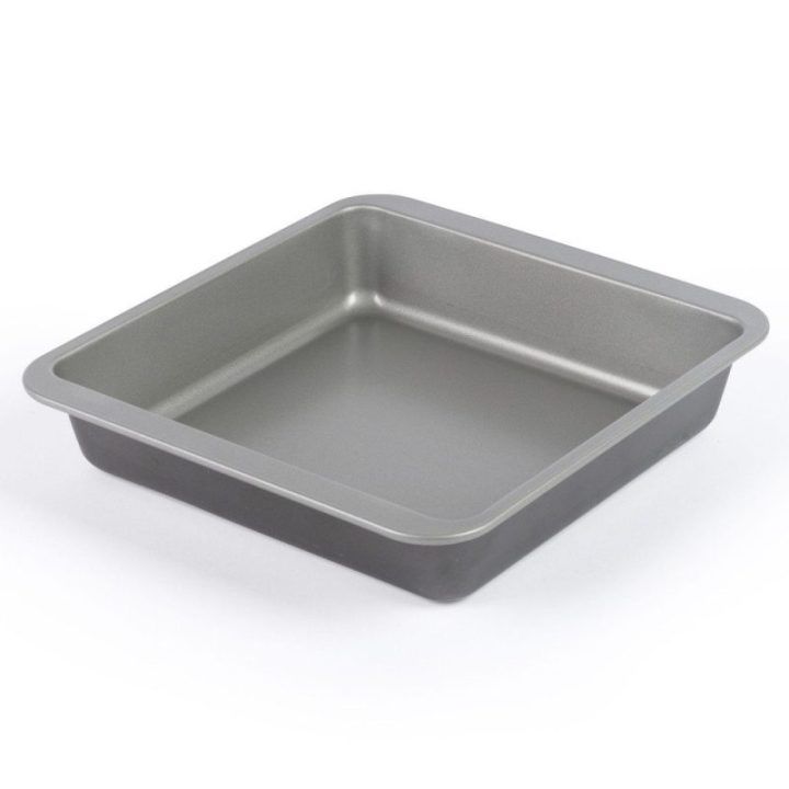 Kvadratinė kepimo forma su nepridegančia danga Salter Essentials, 26 cm, pilka