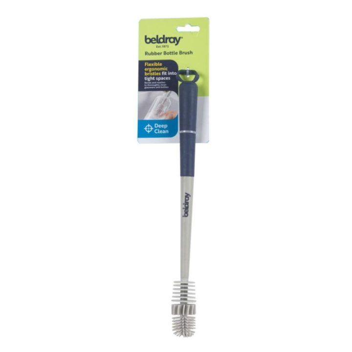 Butelių šepetys su guminiais šereliais Beldray Deep Clean