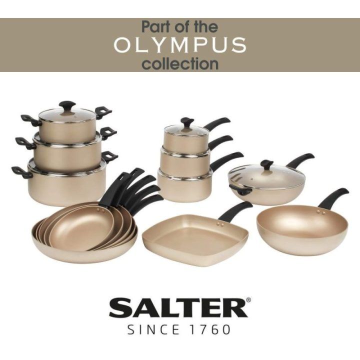 Keptuvė su nelimpančia danga Salter Olympus, 24 cm, aukso spalvos