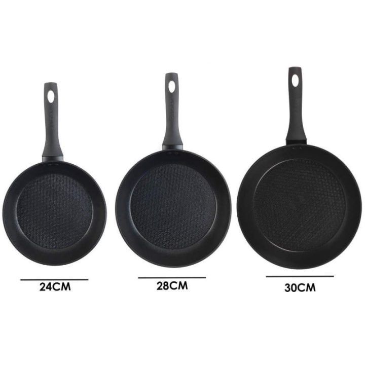 Keptuvių rinkinys su šešiakampe nepridegančia danga Salter Geo Hex, 3 vnt., 20/24/28 cm