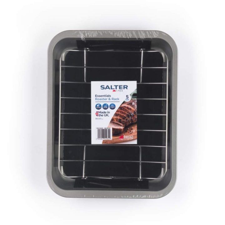Kepimo skarda su nepridegančia danga Salter Essentials, 7 × 31,5 × 41 cm, pilka