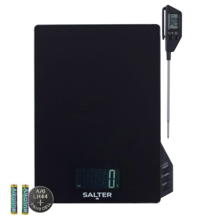 Virtuvinių svarstyklių ir termometro rinkinys Salter, 5 kg
