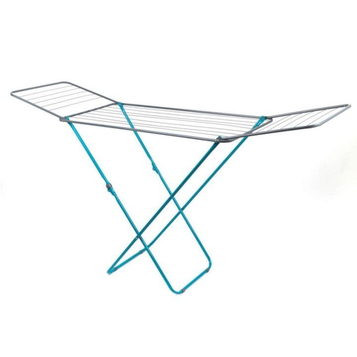 Sparninis skalbinių džiovinimo stovas Beldray, 18 m, 178 × 50 × 101 cm, pilkas ir mėlynas