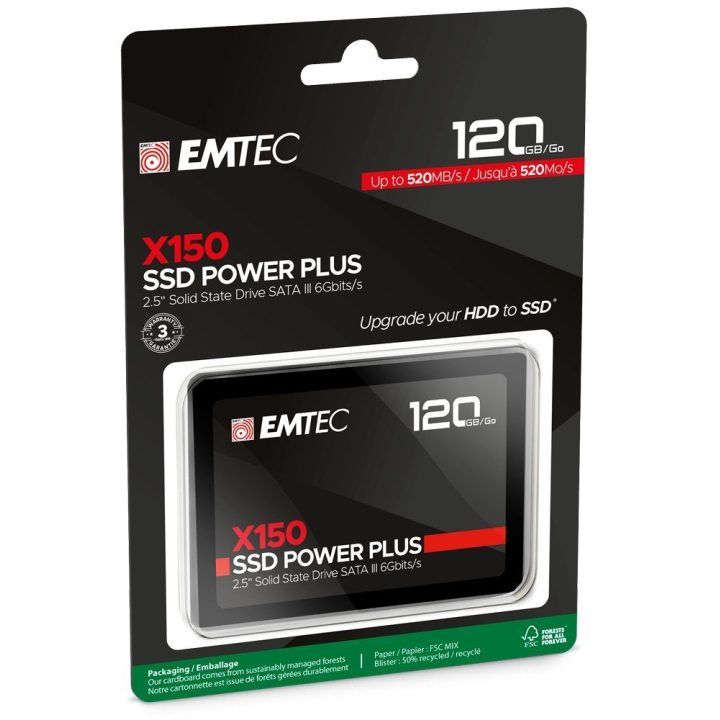 2,5 colio SATA III SSD diskas Emtec X150 Power Plus, 120 GB