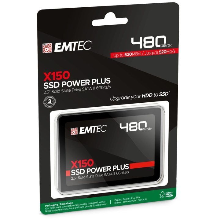 2,5 colio SSD diskas su SATA III sąsaja EMTEC X150 Power Plus, 480 GB