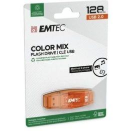 USB 2.0 atmintinė Emtec C410, 128 GB, oranžinė