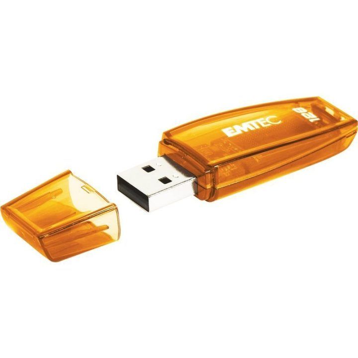 USB 2.0 atmintinė Emtec C410, 128 GB, oranžinė