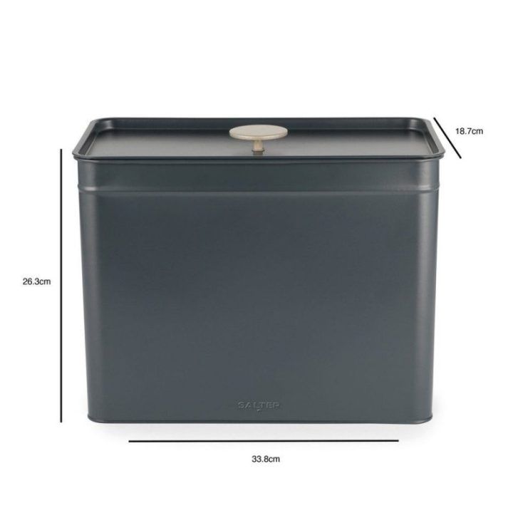 Duoninė su auksine rankena Salter Marino, 14,2 l, 26,2 × 18,8 × 33,8 cm, melsvai pilka